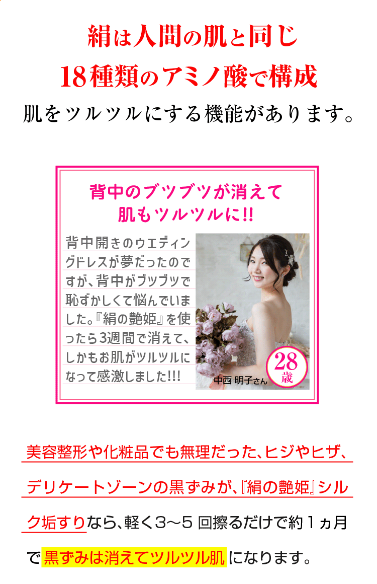 絹の艶姫シルク垢すり